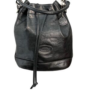 ORTON Black Leather Bucket Bag